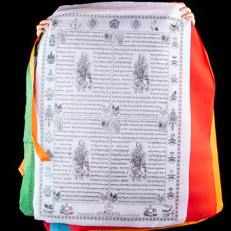 Bandera tibetana de oración al aire libre, 5 colores, caballo de viento, felicidad, auspicioso