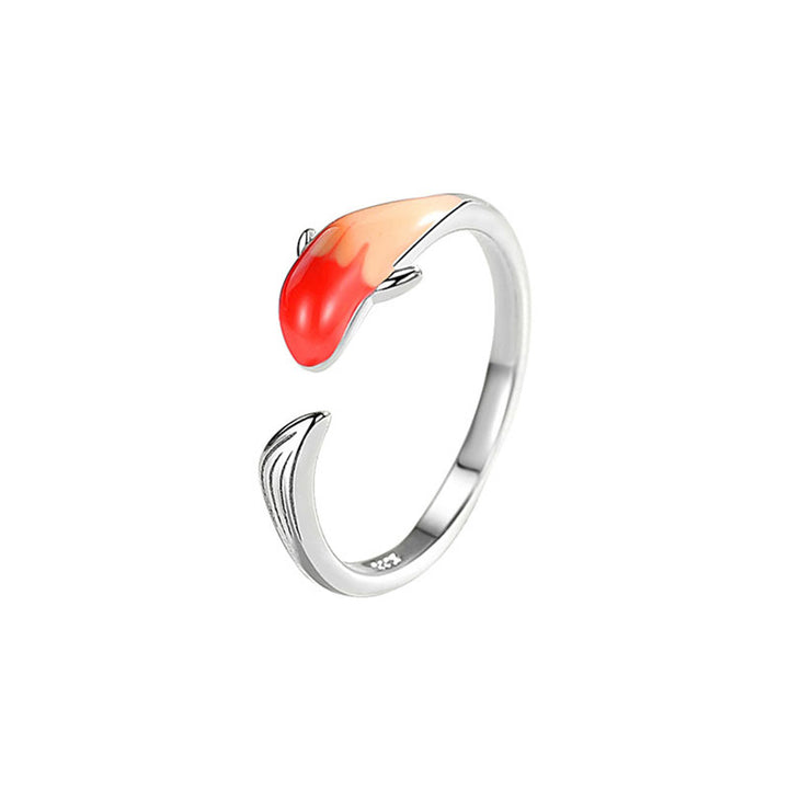 Anillo ajustable de la suerte del equilibrio del cobre del pez Koi de las Buddha Stones