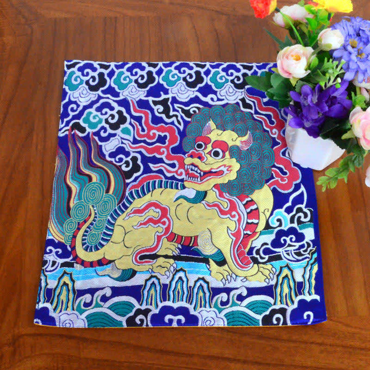 Estera de altar de oración Fengshui Kirin, estera con símbolo auspicioso para meditación curativa