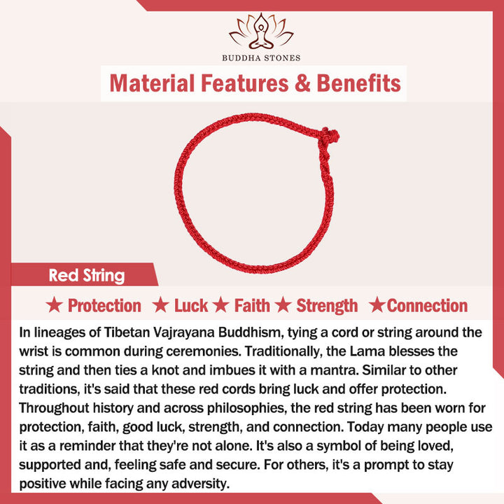 Pulsera trenzada de hilo rojo con ágata roja natural del zodíaco chino y Buddha Stones