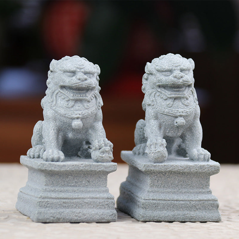 Buddha Stones León Fu Foo Perros Elefante Proteger del mal Bendición Decoración del hogar