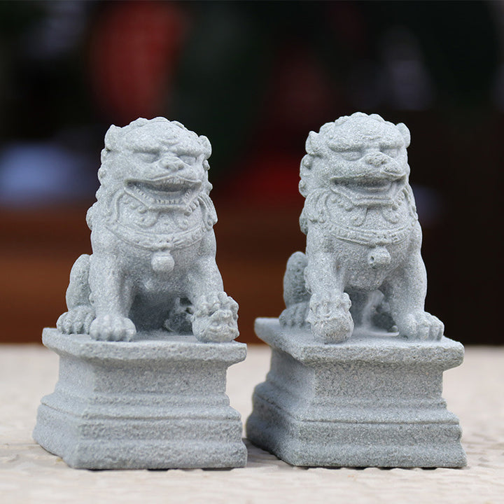 Buddha Stones León Fu Foo Perros Elefante Proteger del mal Bendición Decoración del hogar