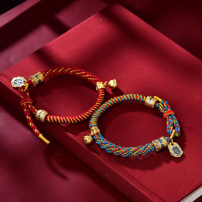 Buddha Stones tibetano Om Mani Padme Hum tallado Zakiram diosa de la riqueza amuleto pulsera - image 5