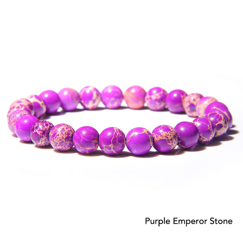 Pulsera con cuentas de equilibrio de cristal de piedra de ágata natural