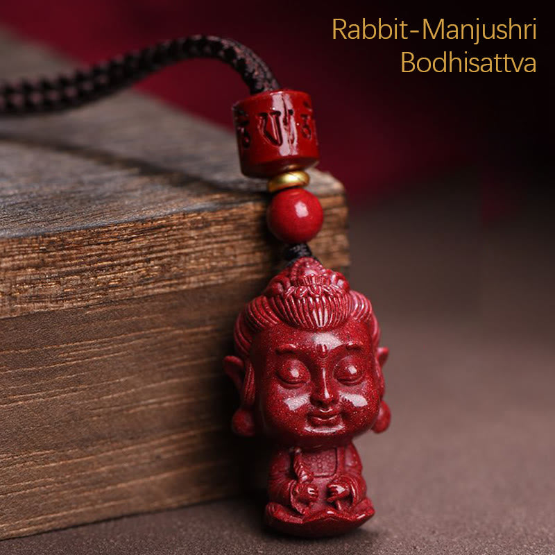 Buddha Stones zodiaco chino Buda Natal amuleto de cinabrio Natural mantener alejado los espíritus malignos COLLAR COLGANTE