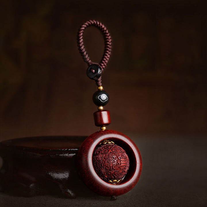 Buddha Stones tibetanas, hoja pequeña, sándalo rojo, ébano, protección de la suerte, decoración de rotación - Propicio - image 8