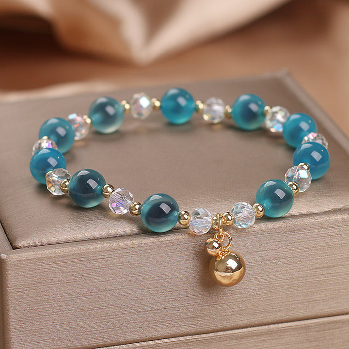Pulsera con dijes de cuentas de armonía curativa de ágata dulce con Buddha Stones