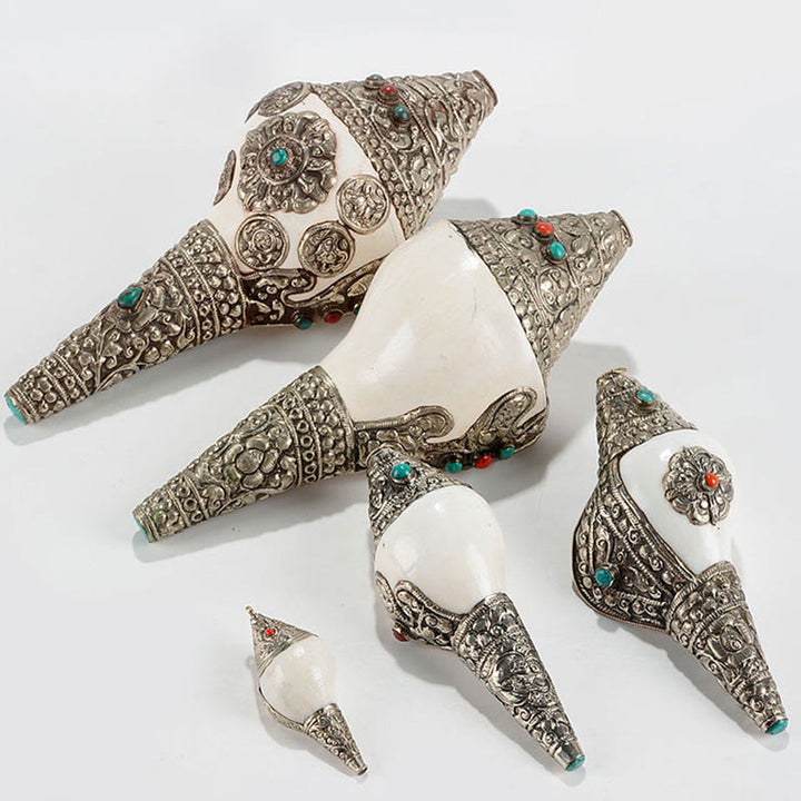 Concha de caracola Shankha Natural tibetana, concha marina, decoración del hogar de la suerte y la riqueza - image 20