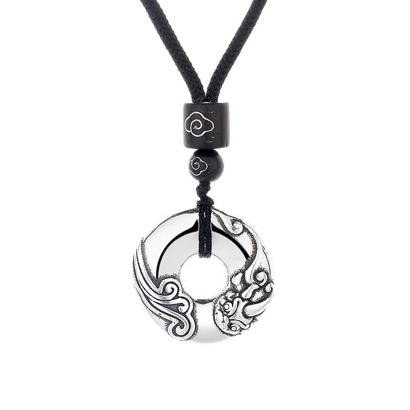 Colgante de collar de riqueza de cobre con hebilla de paz PiXiu de Buddha Stones - image 5