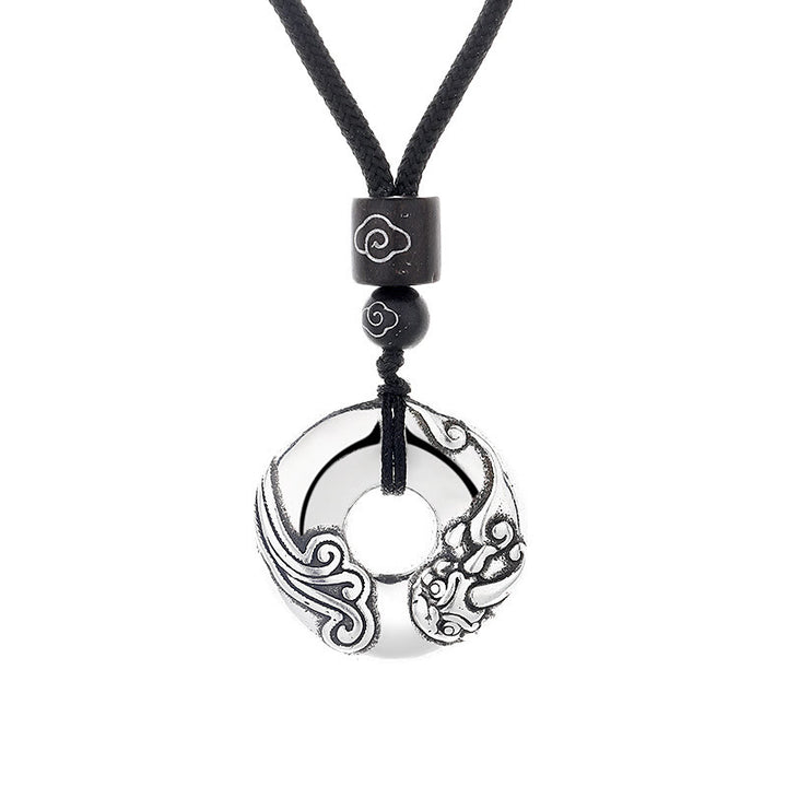Colgante de collar de riqueza de cobre con hebilla de paz PiXiu de Buddha Stones - image 5