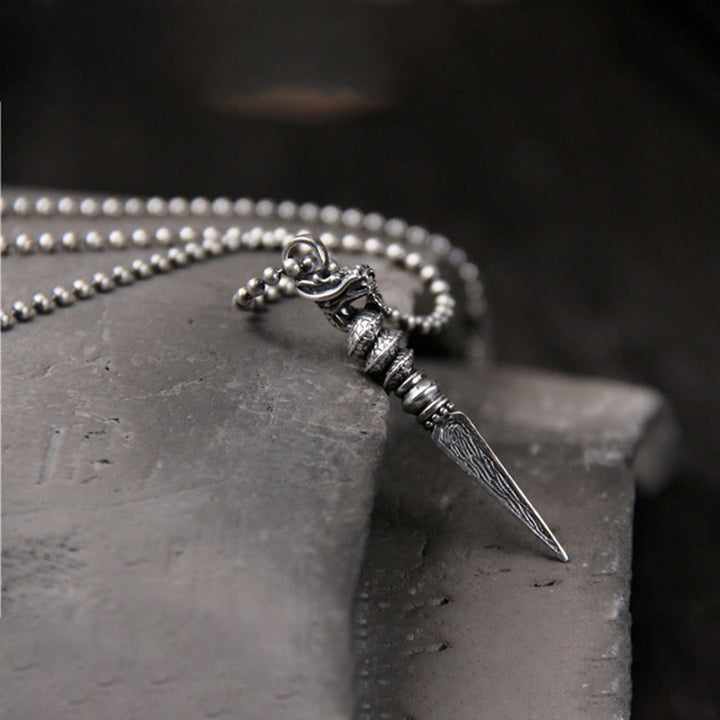 ❗❗❗Una venta flash: colgante de collar de protección Dorje Vajra con diseño del Año del Dragón de plata de ley 925 con Buddha Stones - image 1