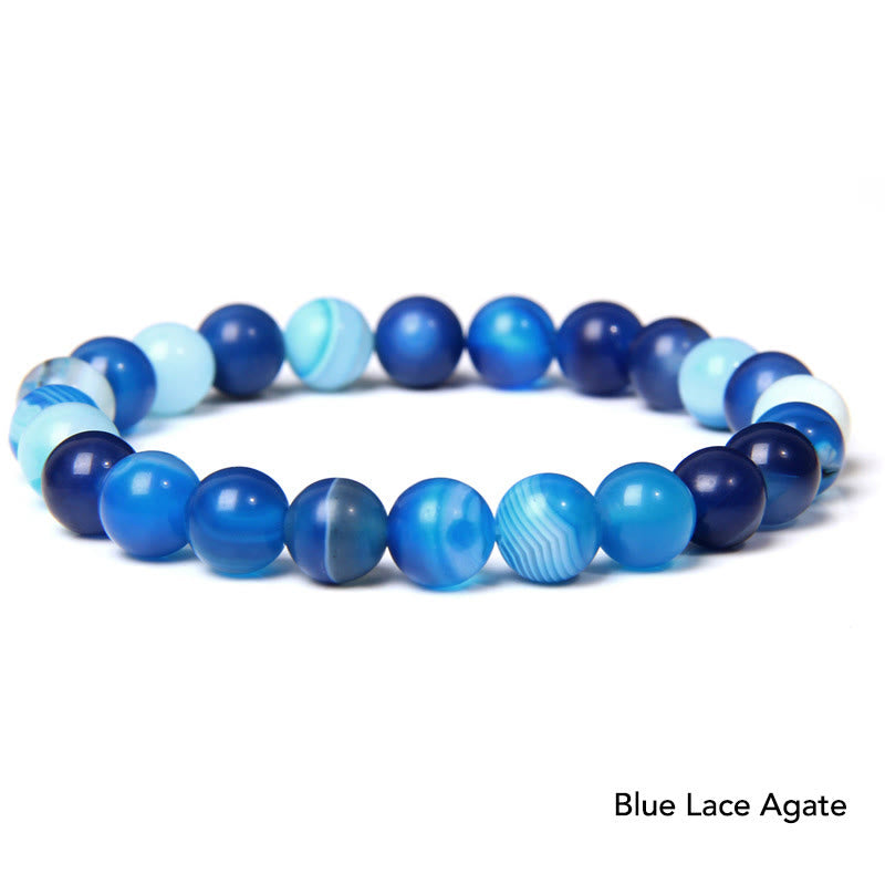 Pulsera con cuentas de equilibrio de cristal de piedra de ágata natural