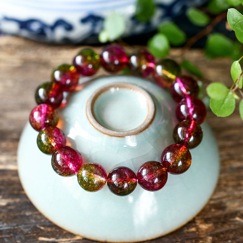 Pulsera de sabiduría de amor con turmalina natural de Buddha Stones