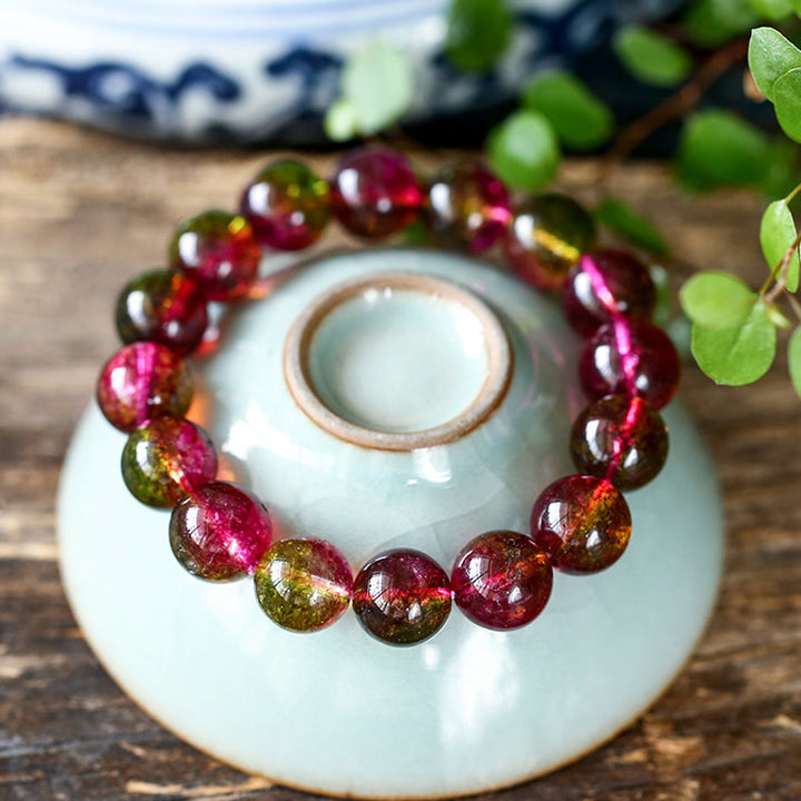Pulsera de sabiduría de amor con turmalina natural de Buddha Stones