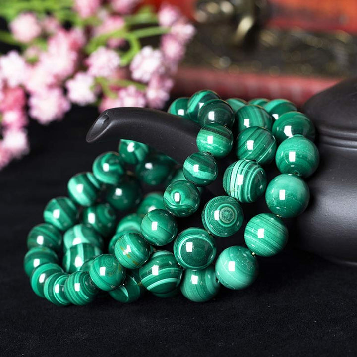 Pulsera Calma Protección Malaquita Natural Buddha Stones