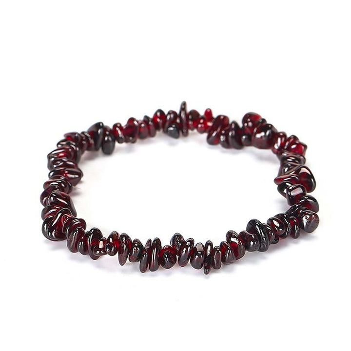 Pulsera calmante de calidez de piedra de cristal de forma irregular natural - image 27