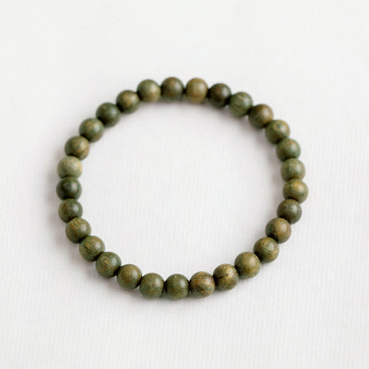 Pulsera de curación calmante de sándalo verde tibetano