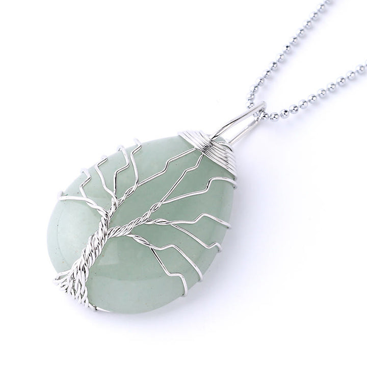 Collar con colgante de energía curativa, árbol de la vida, cristal de cuarzo Natural, Buddha Stones - image 39