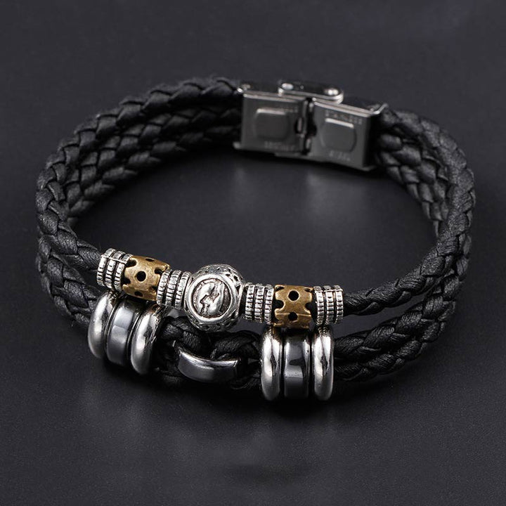 Buddha Stones Pulsera de Protección de Hematita 12 Constelaciones del Zodíaco