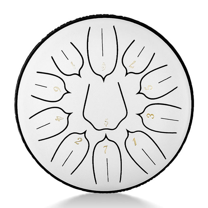 Buddha Stones Tambor de lengua de acero, sonido curativo, meditación, yoga, tambor de loto, 11 notas, 6 pulgadas