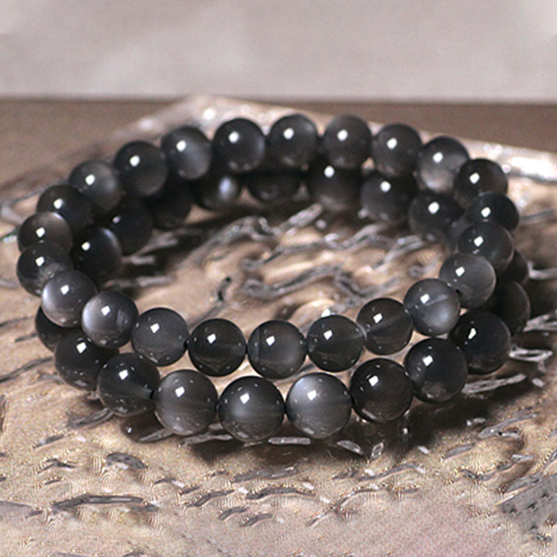 Pulsera de cuentas de amor positivo de piedra lunar natural