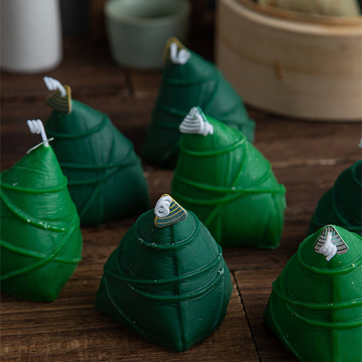Vela perfumada con patrón Zongzi del Festival del Barco del Dragón de Buddha Stones , regalo para familiares y amigos