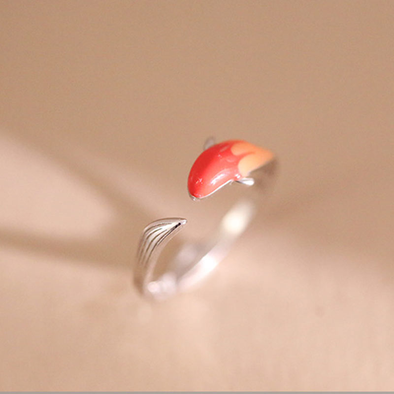 Anillo ajustable de la suerte del equilibrio del cobre del pez Koi de las Buddha Stones