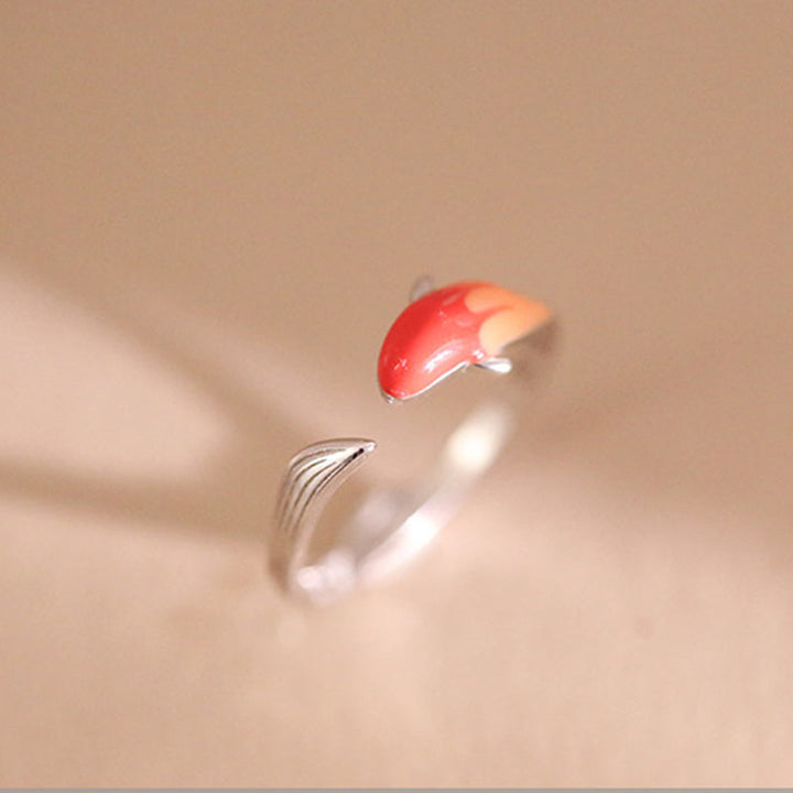 Anillo ajustable de la suerte del equilibrio del cobre del pez Koi de las Buddha Stones