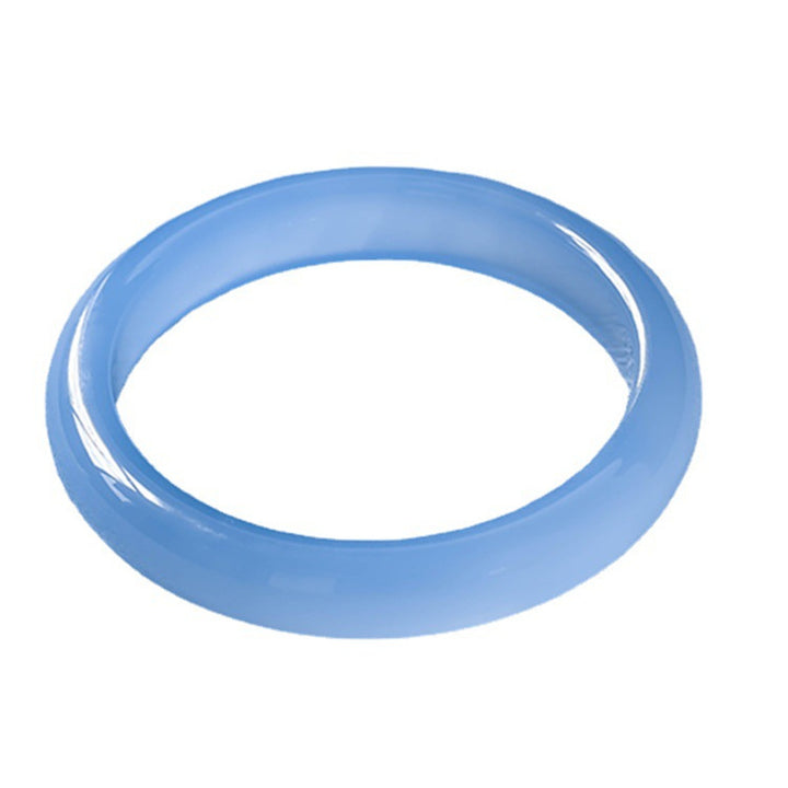 Brazalete de equilibrio emocional de calcedonia azul