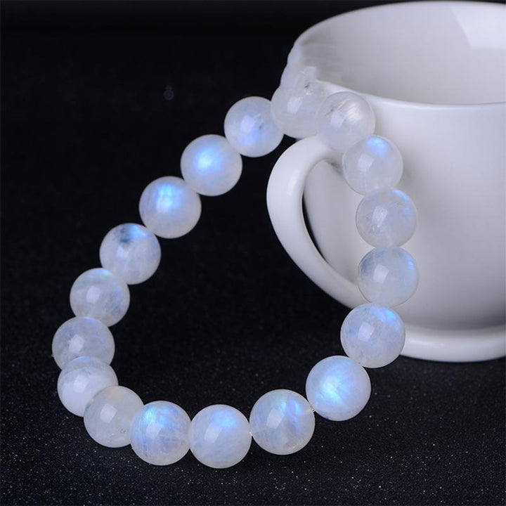 Pulsera de prosperidad de piedra lunar natural de Buddha Stones