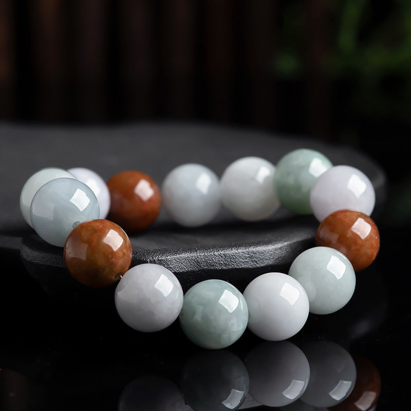 Pulsera de protección curativa de jade natural con Buddha Stones