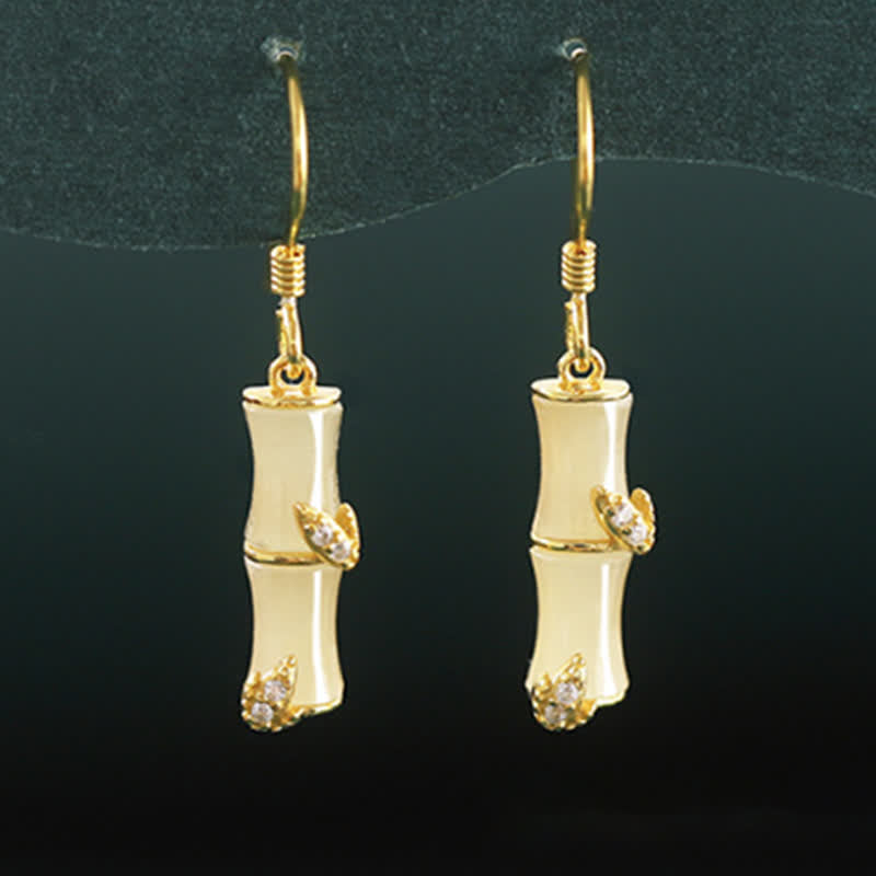 Pendientes colgantes de la suerte de bambú de ágata roja, ojo de gato, crisoberilo, Jade hetiano de plata de ley 925 - image 5