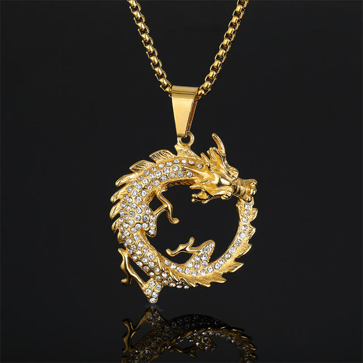 Colgante de collar con diseño de dragón del zodiaco chino con Buddha Stones - Dragón (Protección♥Éxito) - image 1