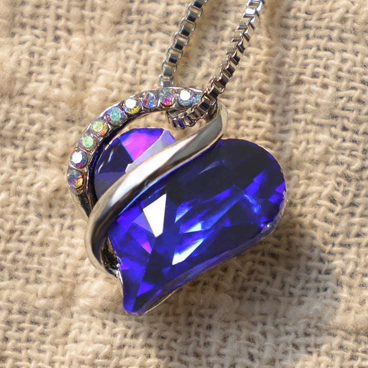 Colgante de collar de energía curativa con piedra natal de corazón de amor de Buddha Stones