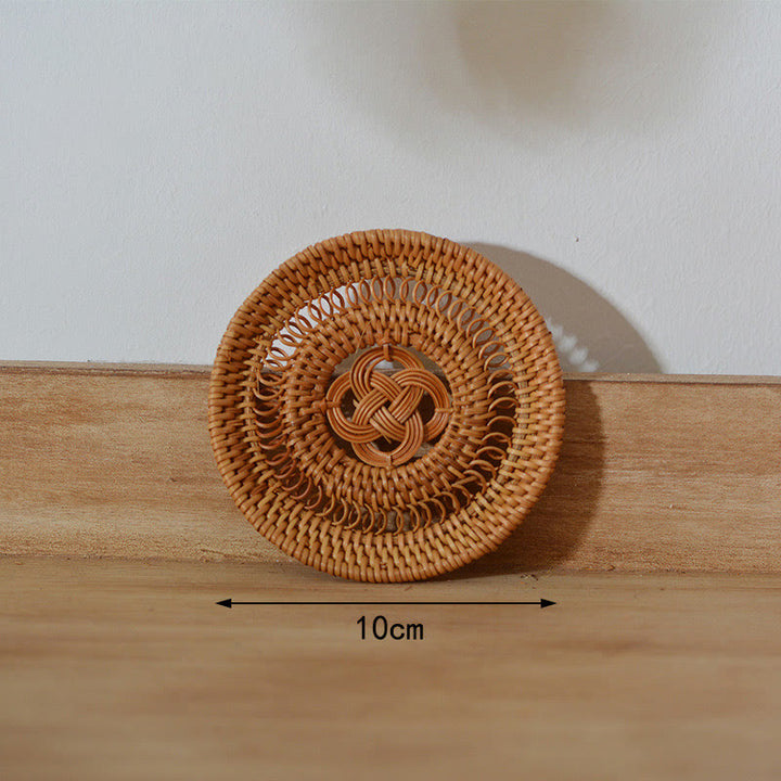 Posavasos de cerámica con estampado de flores, tapete para taza de té - Posavasos hueco de 10 cm - image 13