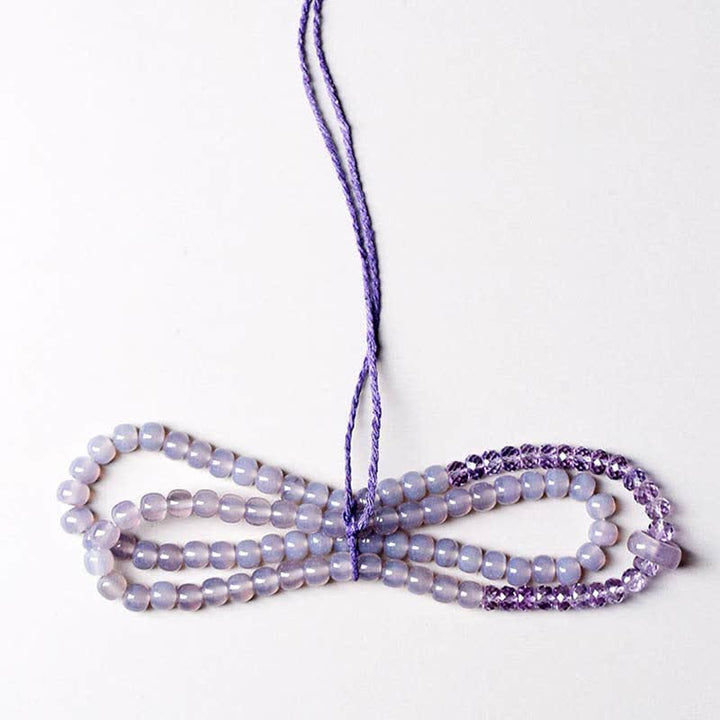 Pulsera curativa de meditación de cristal de amatista natural - image 3