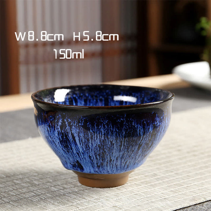 Tazas de té de cerámica multicolor de la ola del océano de la taza de té de las Buddha Stones