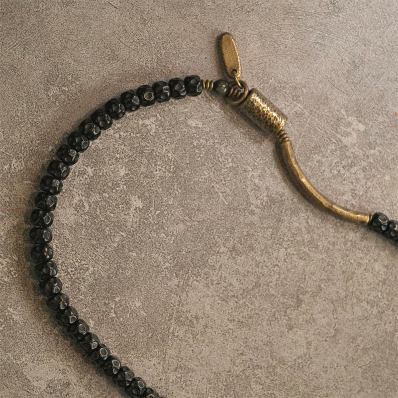 Pulsera de triple envoltura de cobre con concha de coco retro de Buddha Stones