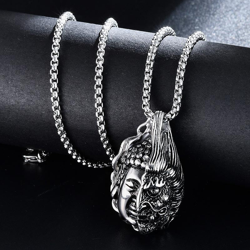 Collar Poderoso Buddha Stones Mitad Buda Mitad Diablo
