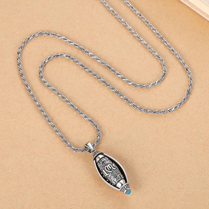 Collar de protección con Buddha Stones Tibet Om Mani Padme Hum, colgante giratorio - image 5
