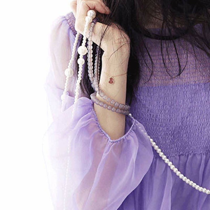 Pulsera curativa de meditación de cristal de amatista natural - image 10