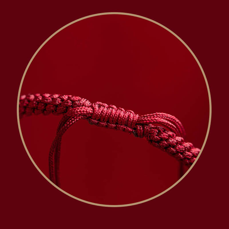 Pulsera trenzada con Buddha Stones, cinabrio del Tíbet, Om Mani Padme Hum, bendición grabada