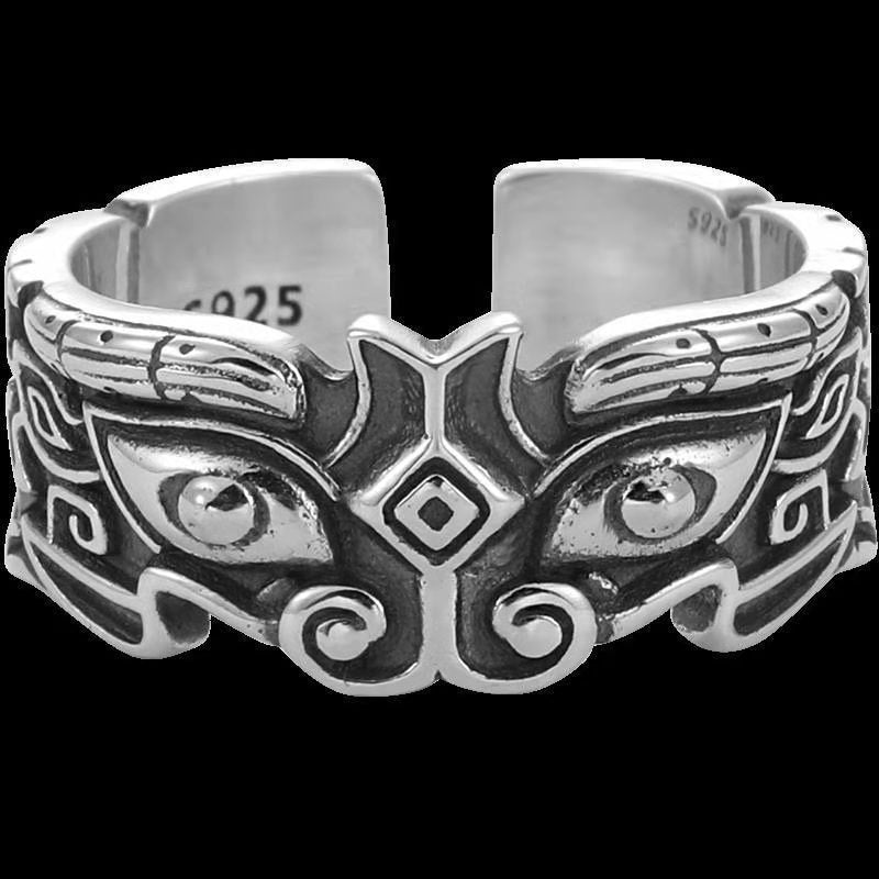 Anillo ajustable de riqueza de cobre blanco FengShui PiXiu