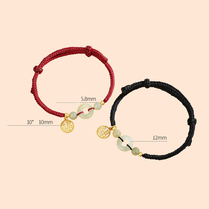 Pulsera de plata de ley 925 con Buddha Stones , jade hetiano, hebilla de la paz, dije de personaje Fu, pulsera de abundancia