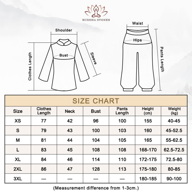 Conjunto de ropa para mujer con diseño de hojas y flores de loto y piedras de Buddha Stones para meditación, tai chi, oración y práctica espiritual zen - image 11