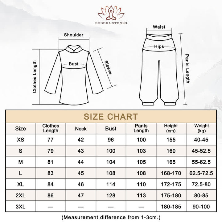 Conjunto de ropa para mujer con diseño de hojas y flores de loto y piedras de Buddha Stones para meditación, tai chi, oración y práctica espiritual zen - image 11