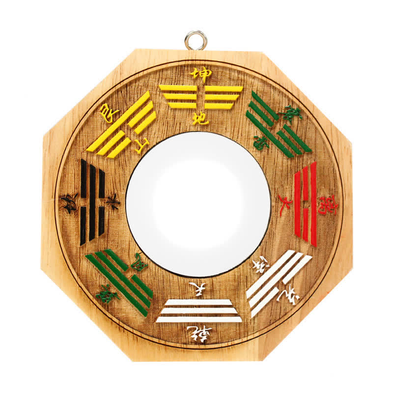 Espejo de mapa de energía de equilibrio de madera de melocotón con mapa de Bagua de Feng Shui - Espejo cóncavo con mapa Bagua - 10 cm - image 3
