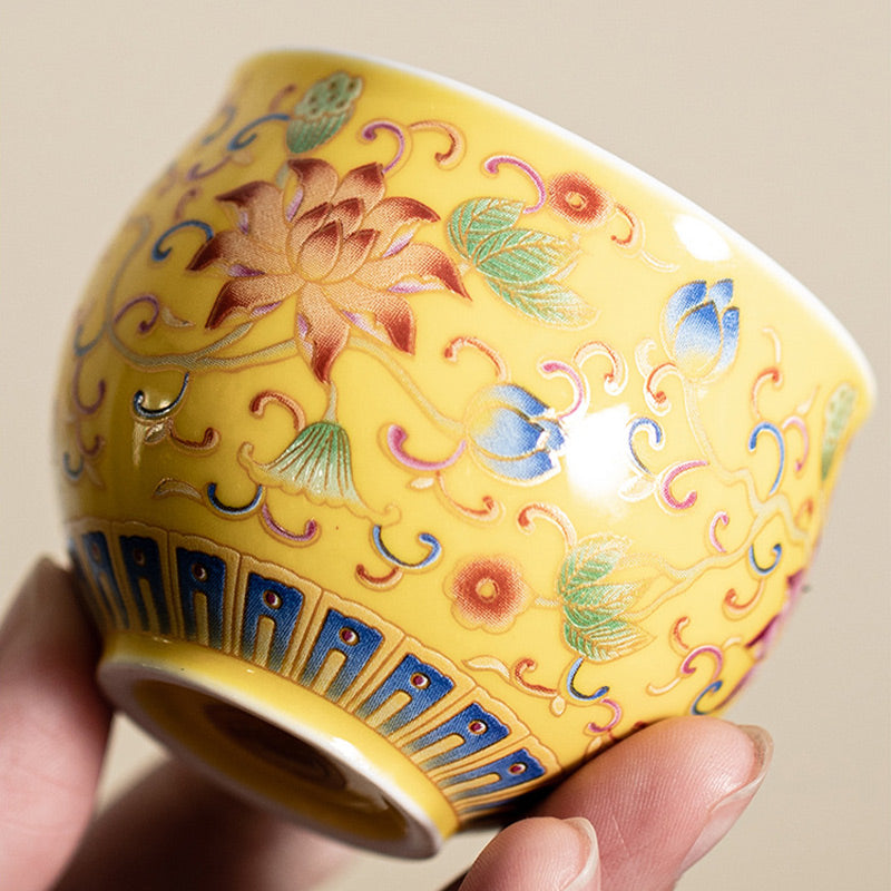 Taza de té de cerámica con diseño de vaina de flor de loto, Buddha Stones, taza de té de Kung Fu, 80ml