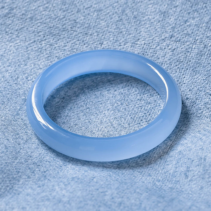 Brazalete de equilibrio emocional de calcedonia azul