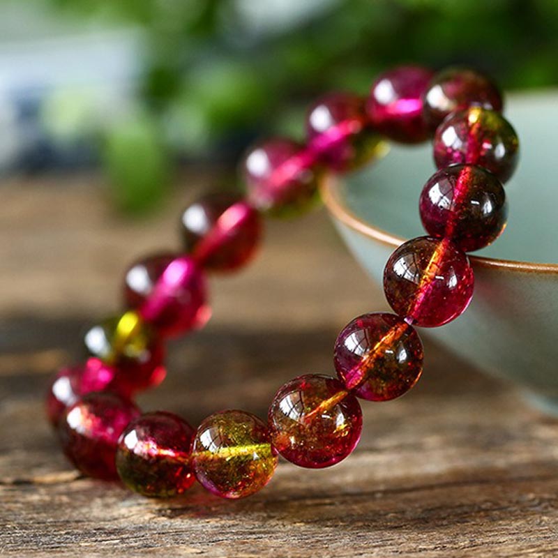 Pulsera de sabiduría de amor con turmalina natural de Buddha Stones